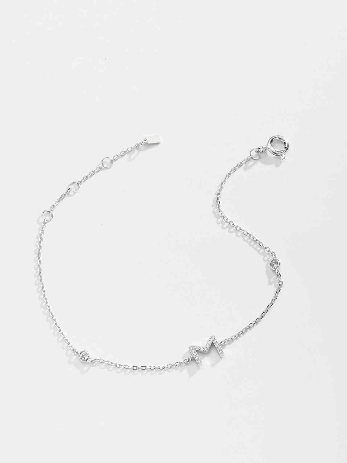 Pulsera de plata de ley 925 con circonitas de L a P