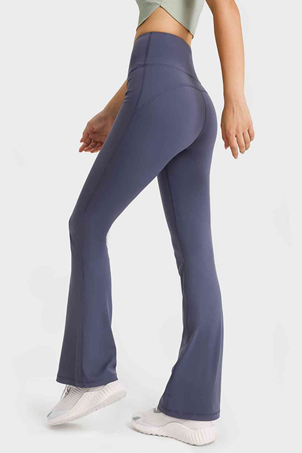 Pantalon de yoga évasé à taille élastique