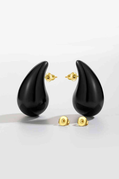 Boucles d'oreilles en laiton goutte d'eau de grande taille