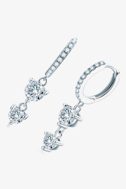 Boucles d'oreilles pendantes Adored Be The One en moissanite