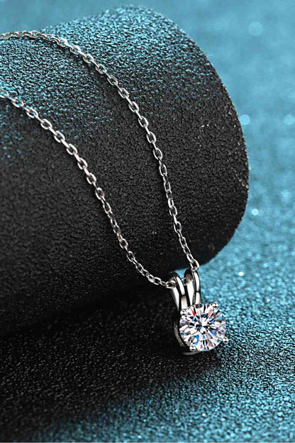 Collier moissanite en argent sterling 925