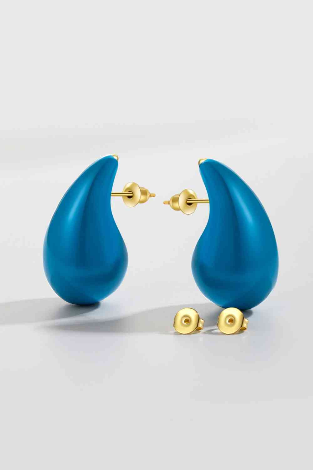 Boucles d'oreilles en laiton goutte d'eau de grande taille