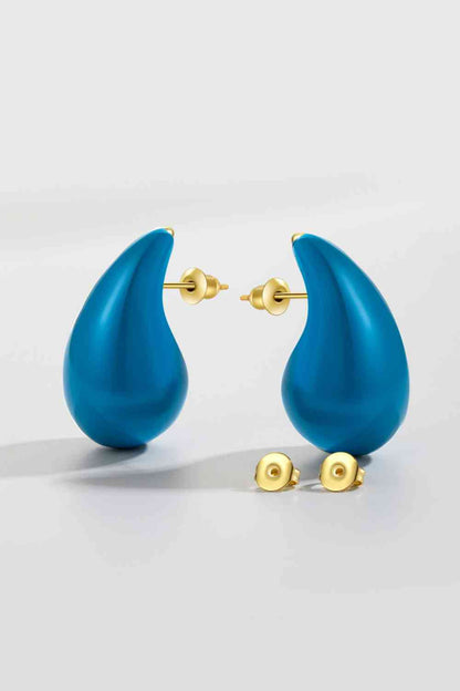 Boucles d'oreilles en laiton goutte d'eau de grande taille