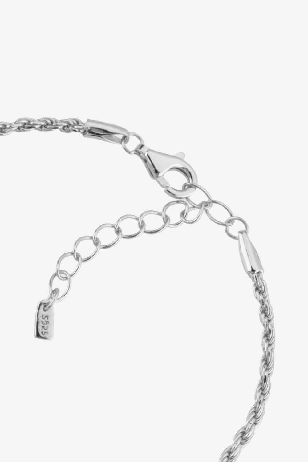 Bracelet torsadé en argent sterling 925