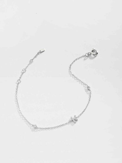 Pulsera de plata de ley 925 con circonitas G To K