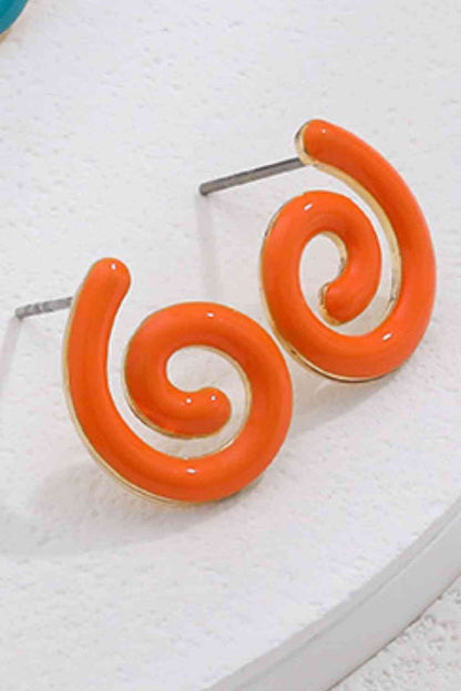 Boucles d'oreilles en cuivre de couleur vive