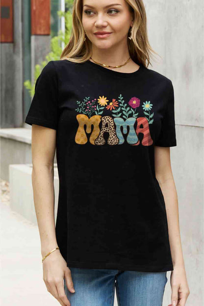 T-shirt en coton graphique MAMA pleine taille Simply Love