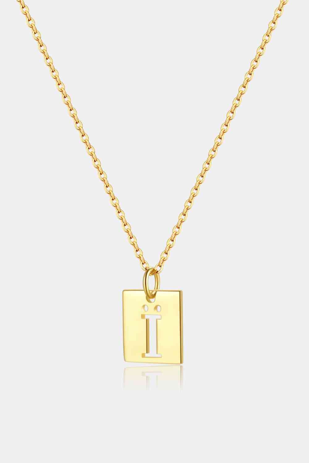 Cutout Rectangle Pendant Necklace