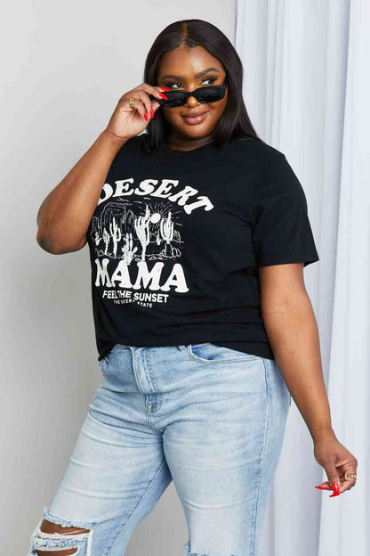 mineB T-shirt graphique DESERT MAMA pleine taille