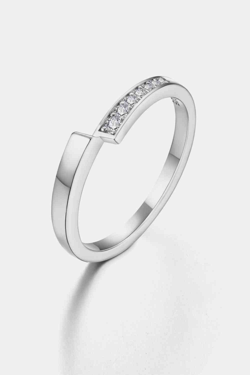 Bague en argent sterling 925 moissanite