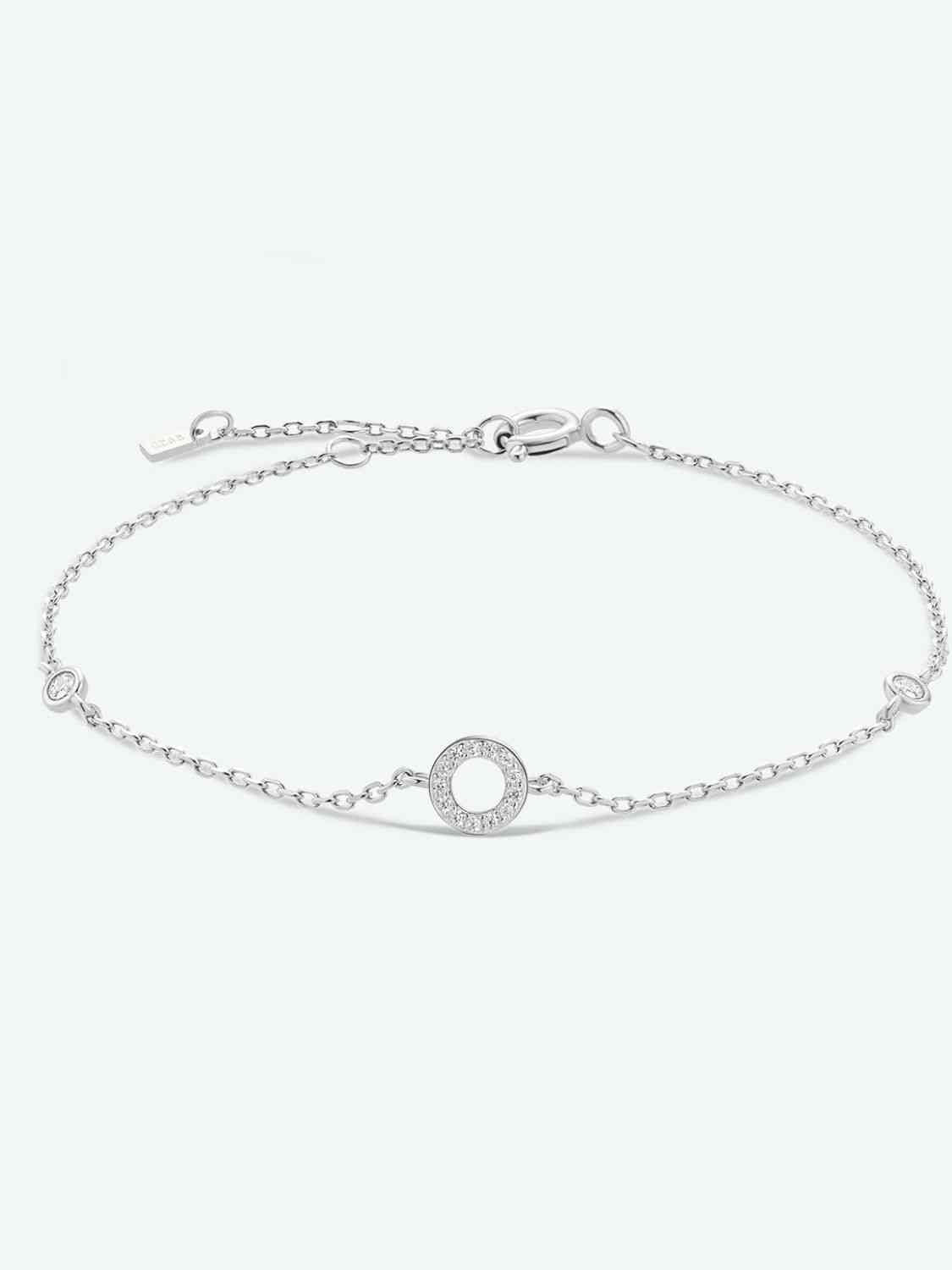 Pulsera de plata de ley 925 con circonitas de L a P