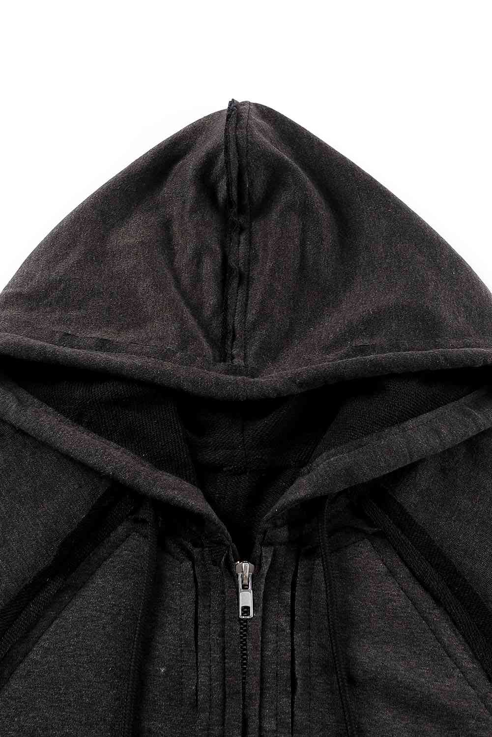 Veste à capuche avec cordon de serrage et poches apparentes