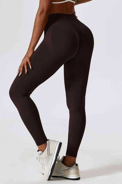 Legging de sport coupe slim à large ceinture