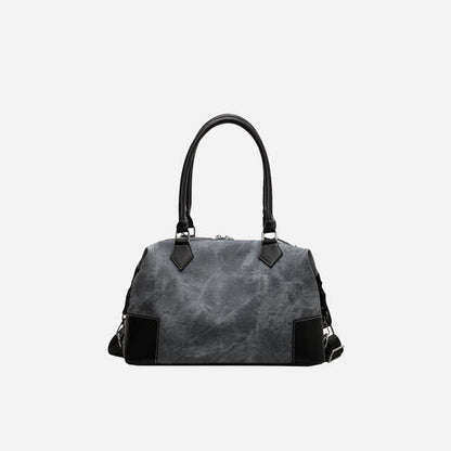 Sac à bandoulière en cuir PU contrasté