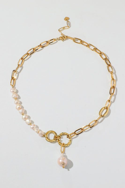 Collier chaîne à pendentif perle 