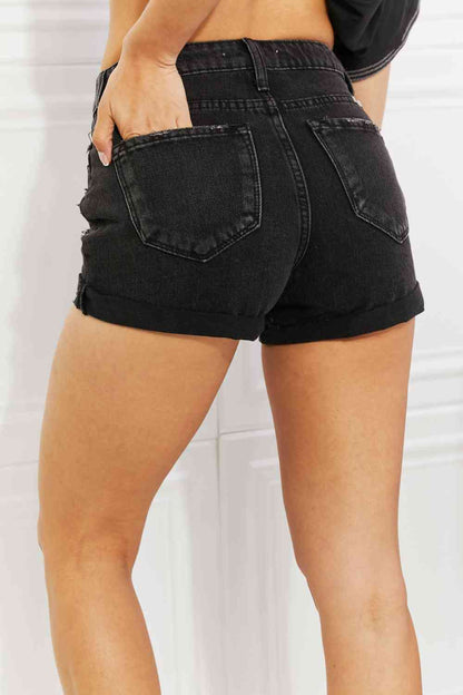 Kancan Short en jean taille haute Maeve pleine taille