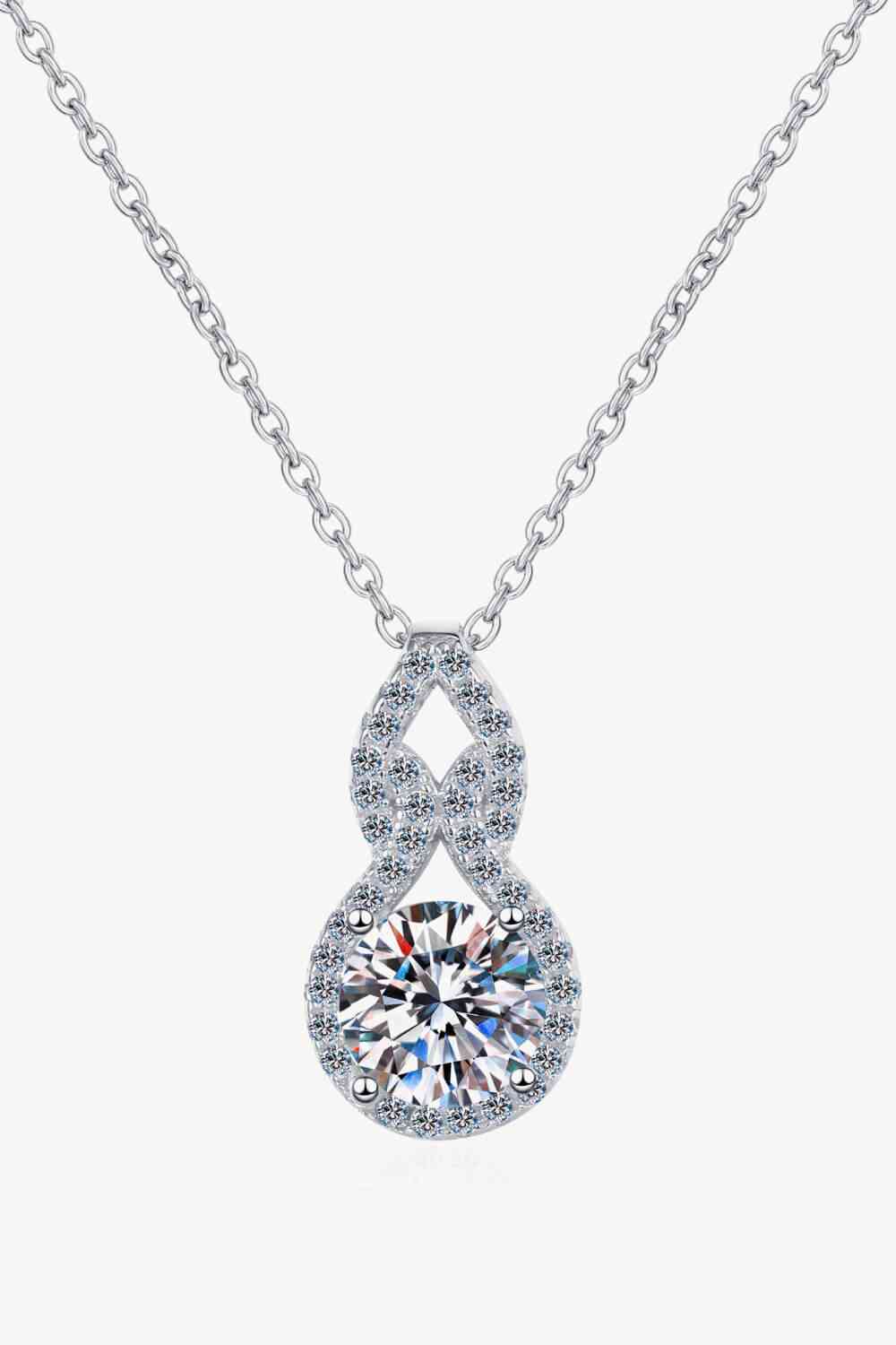 Collier pendentif moissanite 1 carat