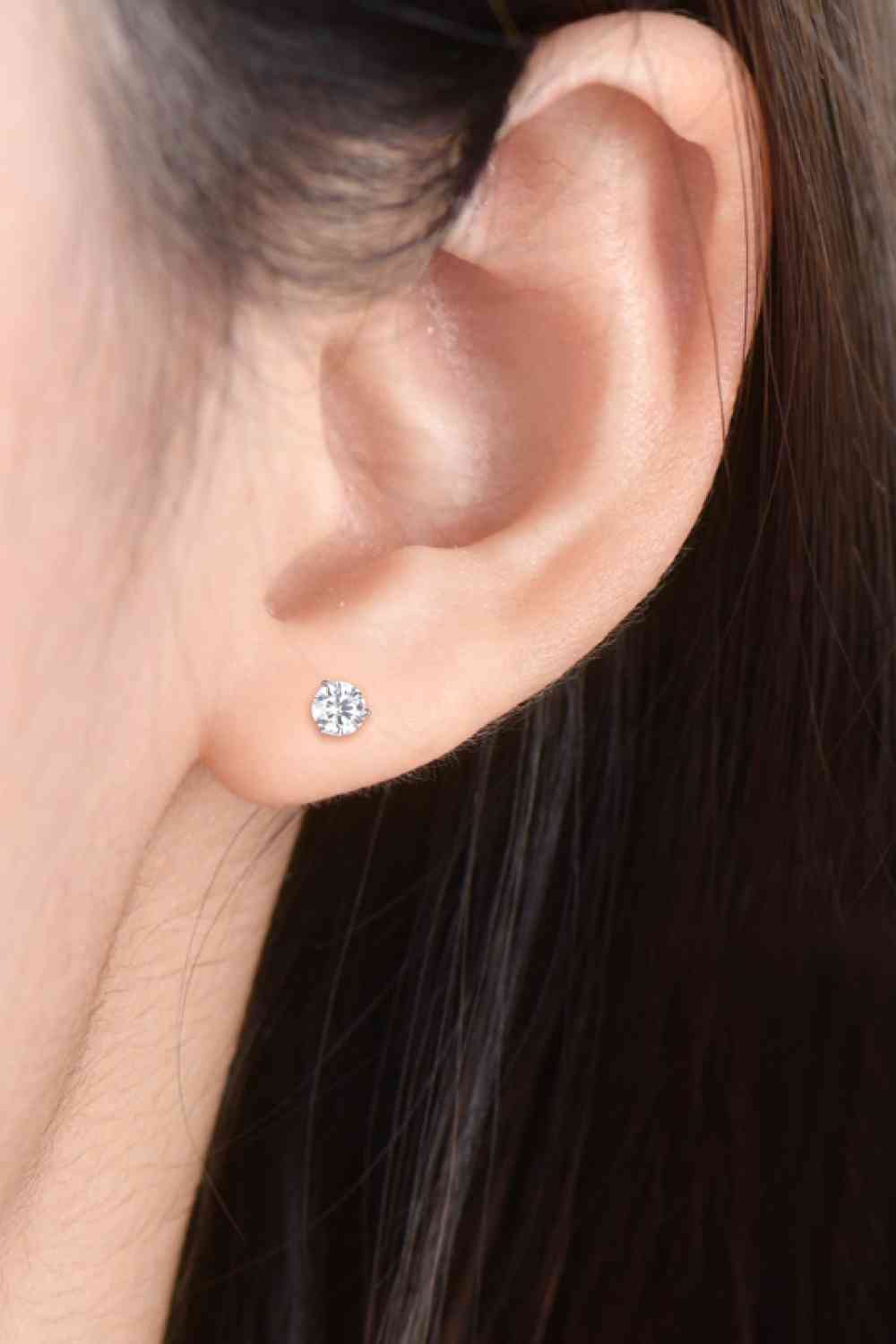 Boucles d'oreilles à tige en argent sterling 925 Moissanite