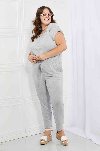 Culture Code Comfy Days Combinaison à col bateau pleine taille en gris