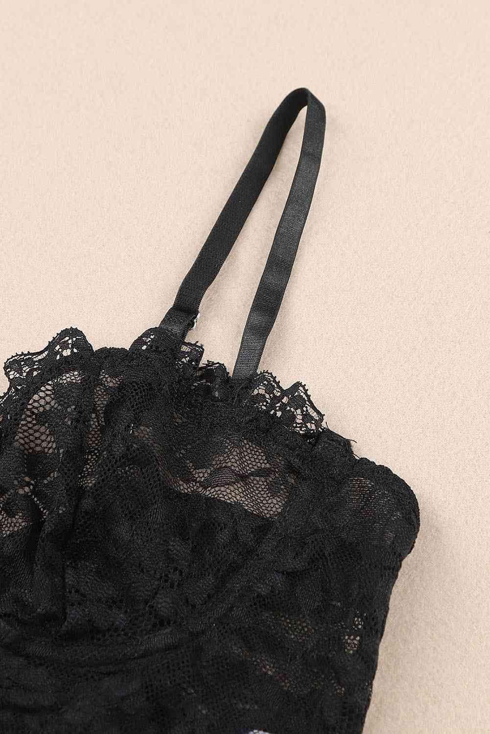 Brassière en dentelle à lacets