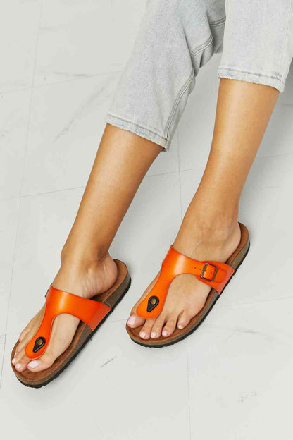 MMShoes Chanclas con tira en T Drift Away en naranja