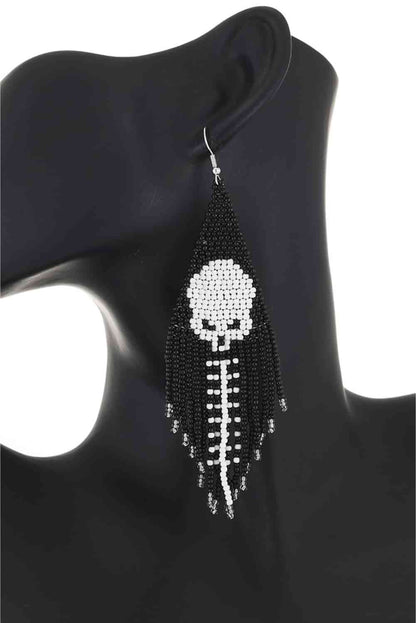 Boucles d'oreilles pendantes perlées