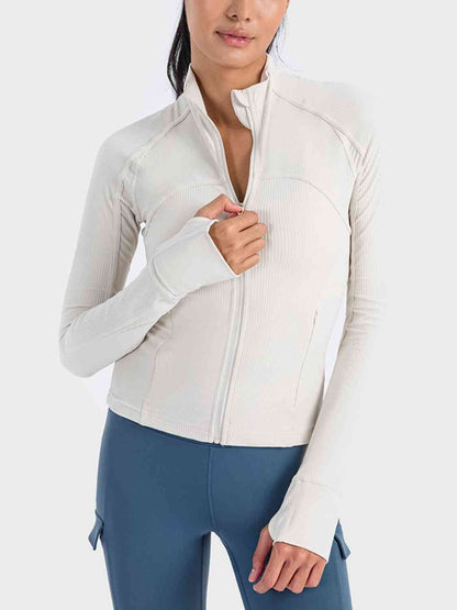 Veste de sport zippée à manches longues