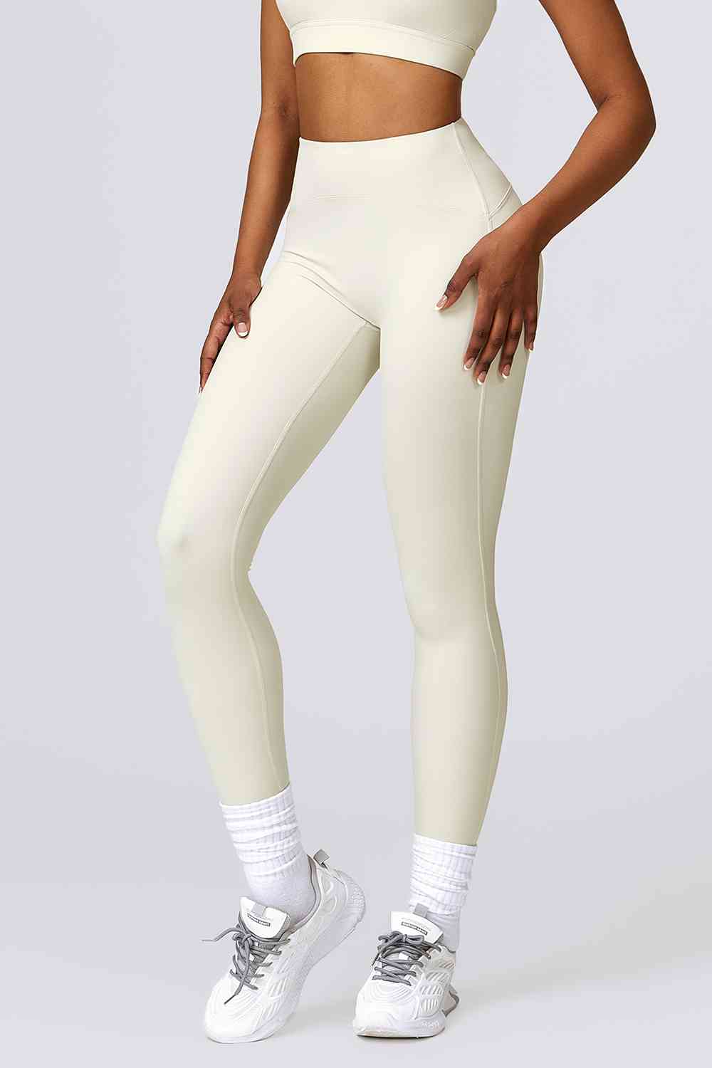 Leggings activos transpirables con cintura ancha