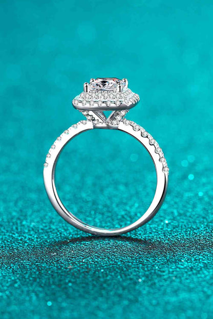 Bague moissanite 1 carat en argent sterling