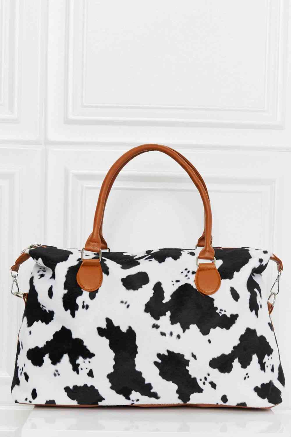 Bolso de fin de semana cepillado con estampado animal