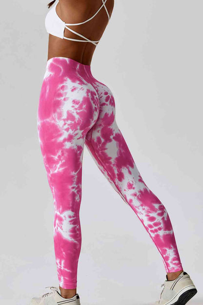 Pantalon de sport long tie-dye taille haute