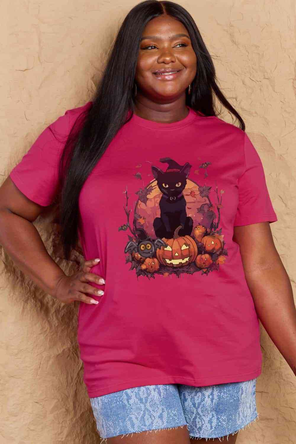 Camiseta gráfica con tema de Halloween de tamaño completo de Simply Love