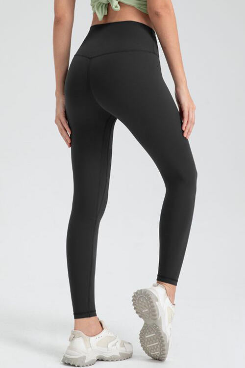 Legging actif coupe slim à large taille