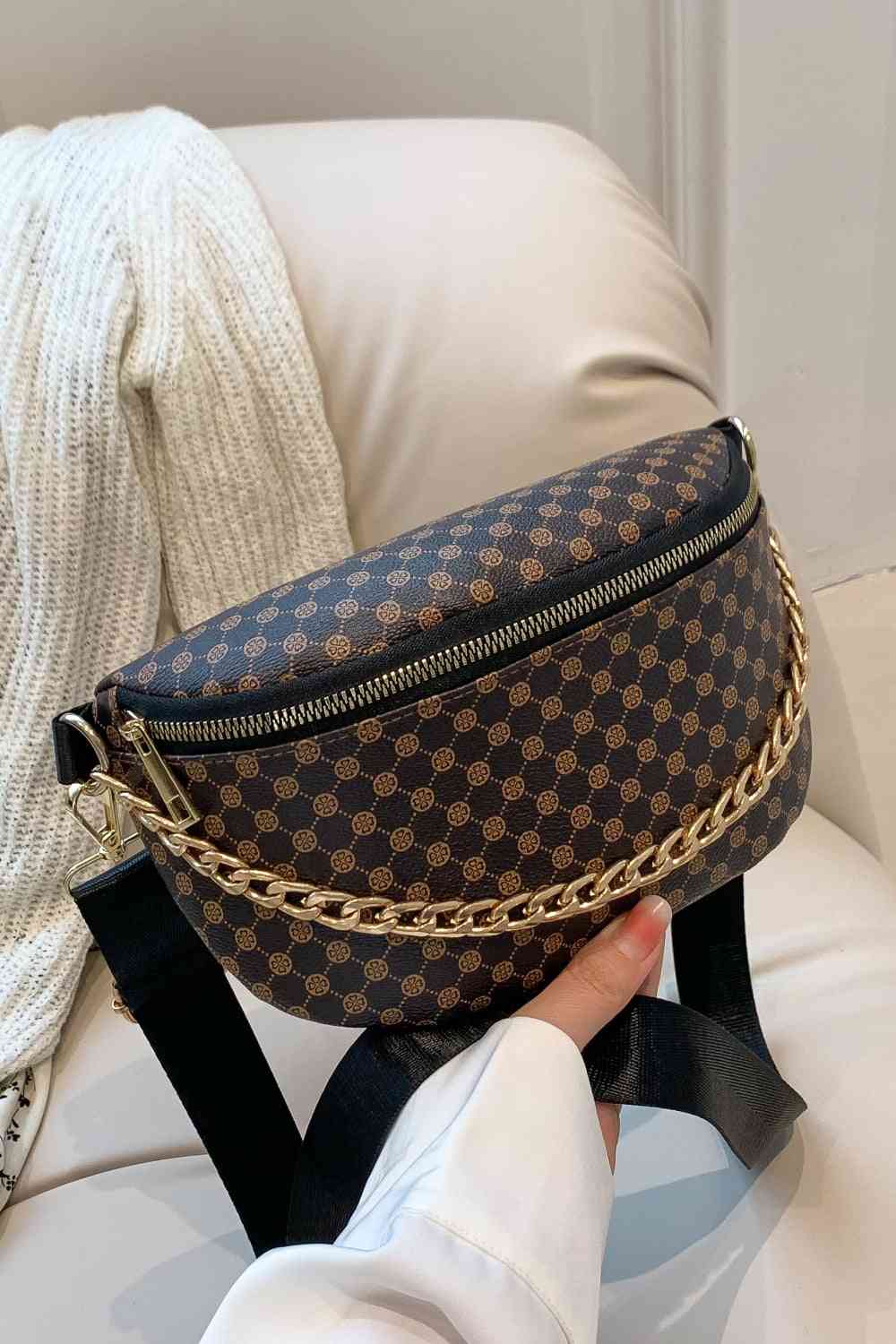 Sac à bandoulière en cuir PU imprimé