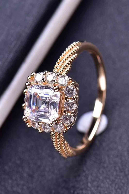 Bague torsadée moissanite 1 carat