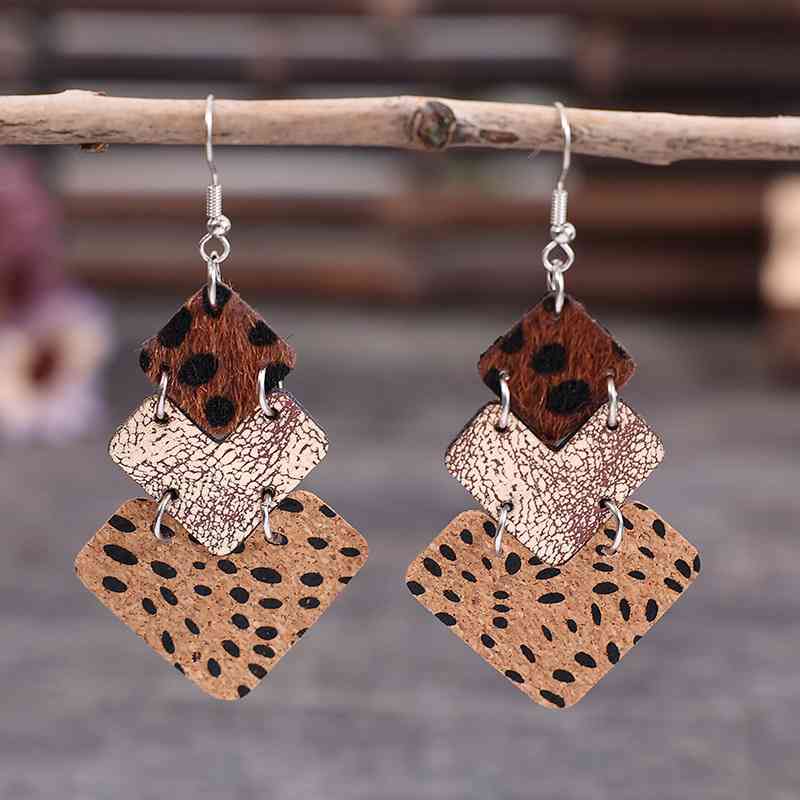 Boucles d'oreilles pendantes en alliage