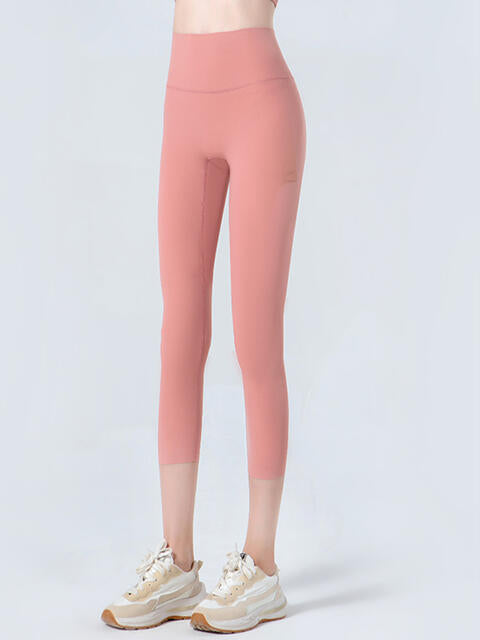 Wide Waistband Cropped Sports Leggings