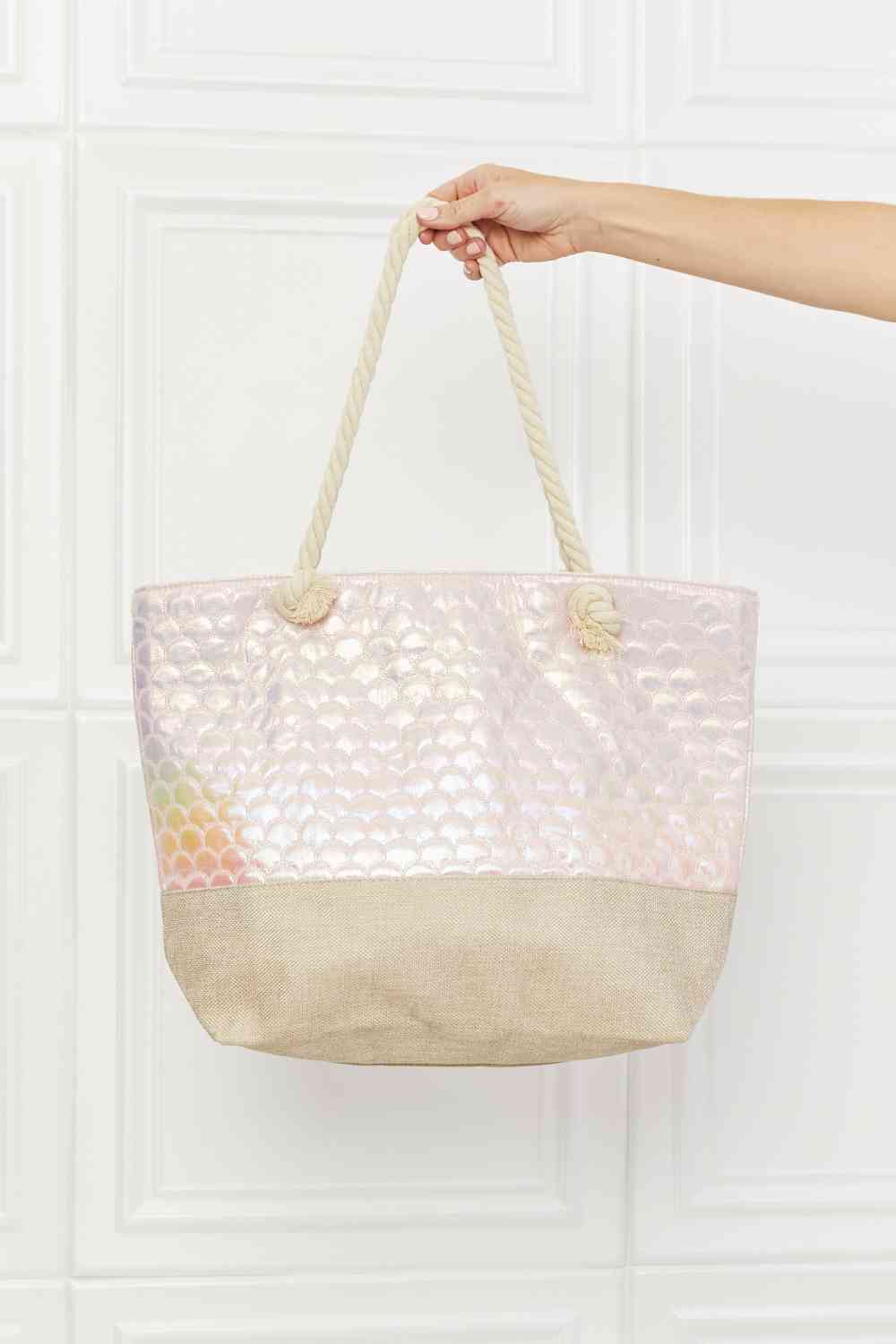 Justin Taylor Mermaid Vibes Scalloped Tote Bag