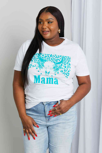 Camiseta con estampado de animales MAMA de tamaño completo de mineB