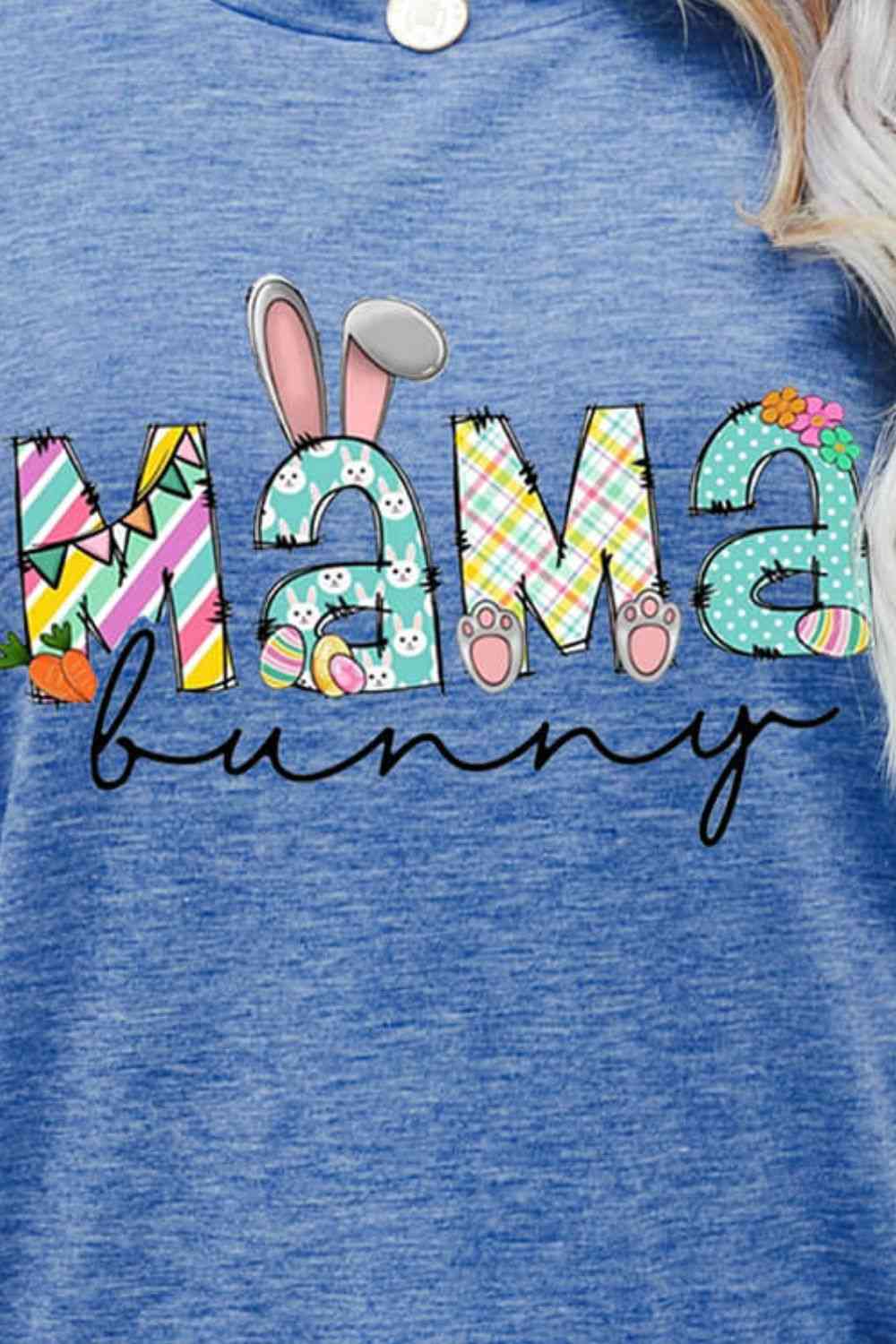 MAMA BUNNY T-shirt graphique de Pâques