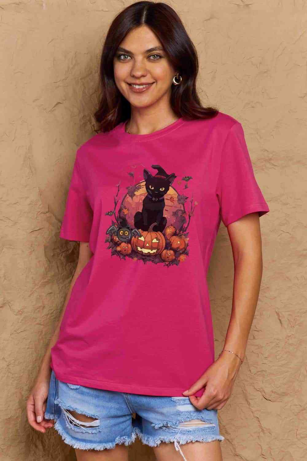 Camiseta gráfica con tema de Halloween de tamaño completo de Simply Love