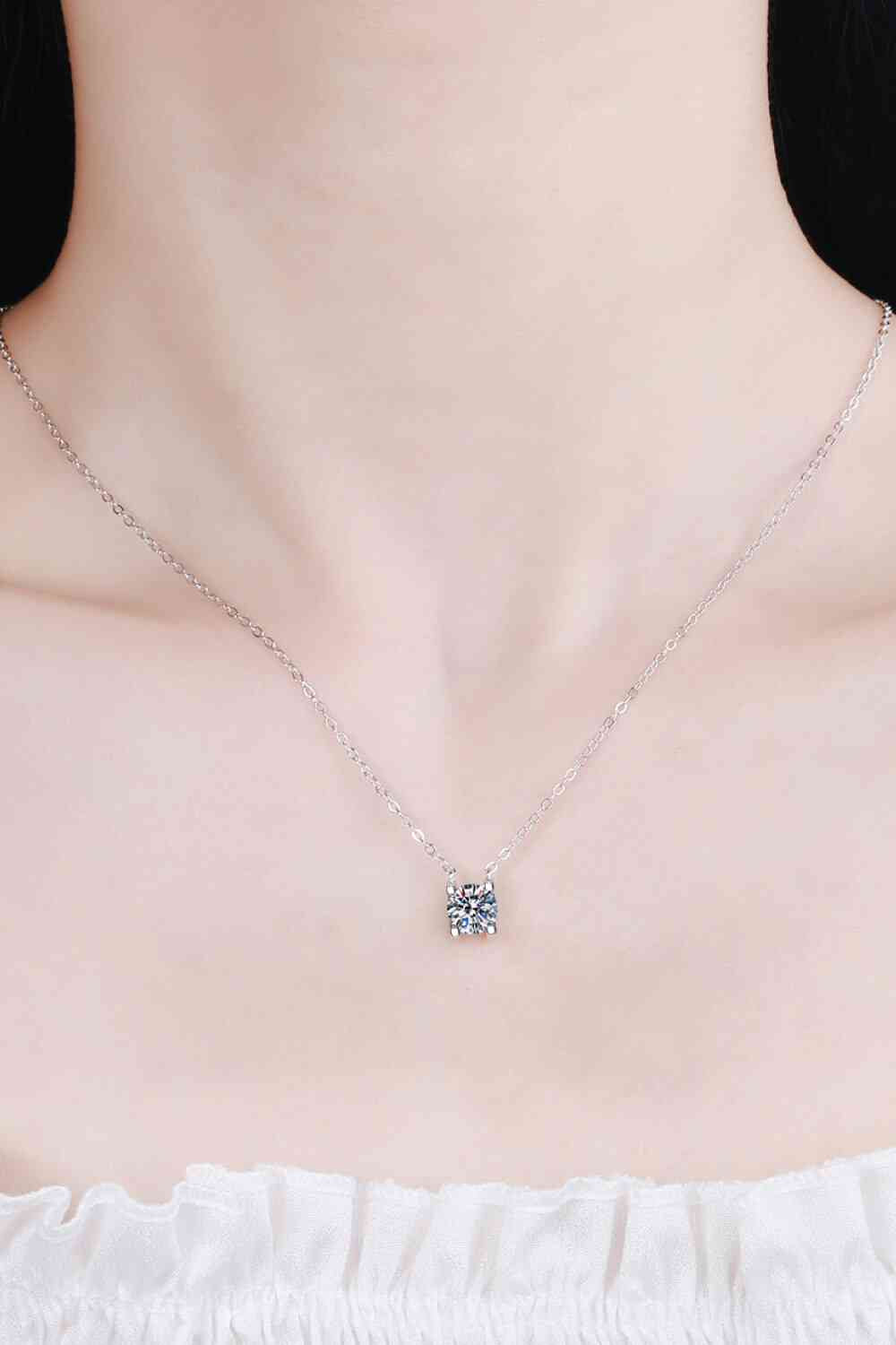 Collier chaîne moissanite 1 carat