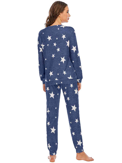 Conjunto lounge de pantalón y top con estrellas