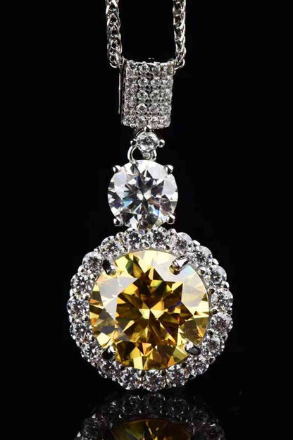 Collier pendentif moissanite 6 carats