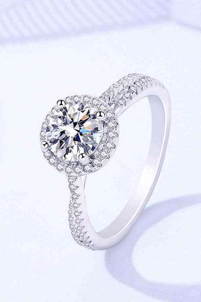 Bague de forme ronde moissanite 1 carat