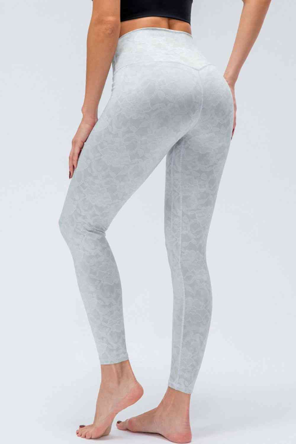 Legging actif coupe slim à large taille