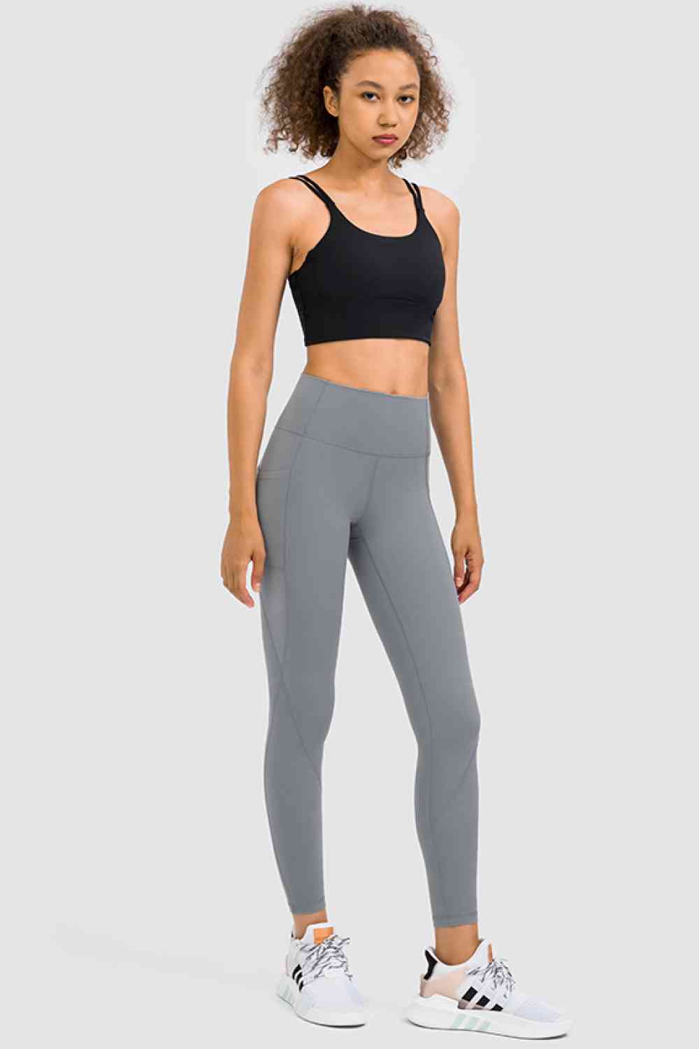 Leggings de yoga de talle alto con bolsillo lateral