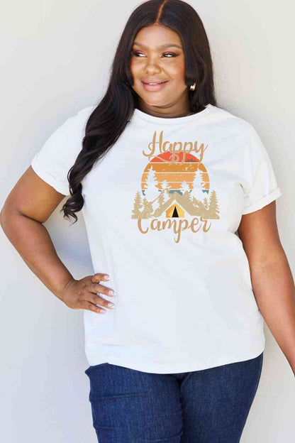 Camiseta gráfica HAPPY CAMPER de tamaño completo de Simply Love