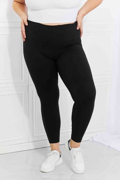 Leggings Depot Leggings actifs renforcés et allongés à pois réfléchissants pleine taille