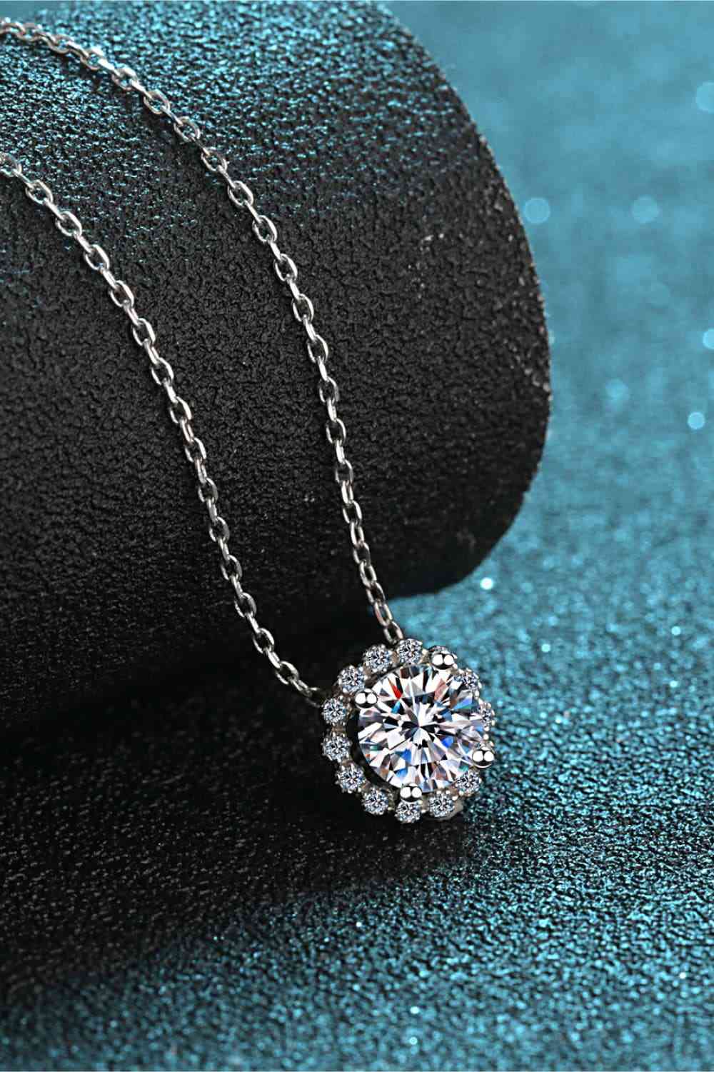 Collier en argent sterling 925 moissanite 3 carats